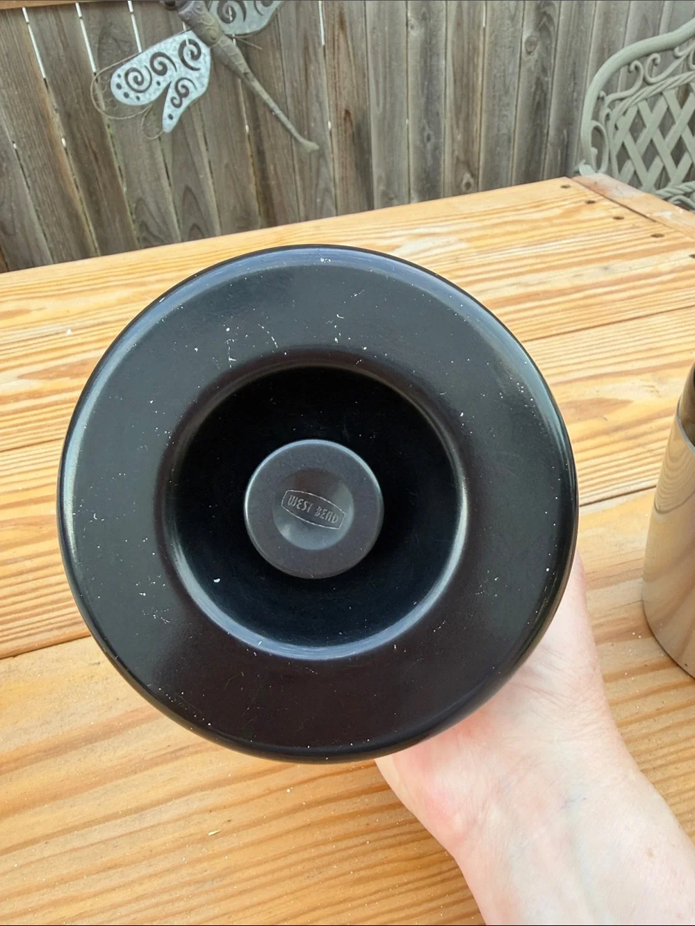 West Bend (Black and Silver) Coffee Canister